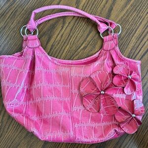 Cato Floral Women's Bag Faux Alligator Leather Shoulder Bag Y2K